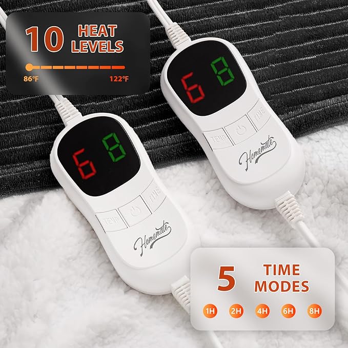 Homemate Electric Heated Blanket King Size - Image 3