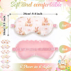 Cuffbow 6 Pack Plush Sleep Mask Set, Cute Plush Eye Masks - Image 2