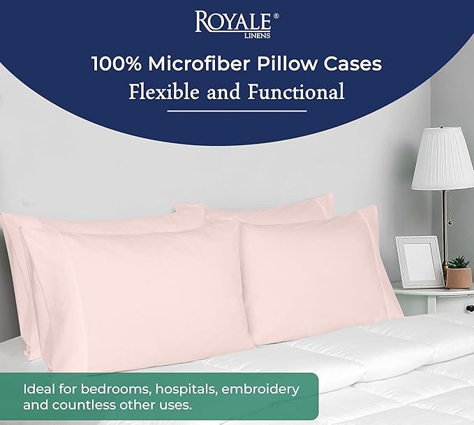 Royale Linens Queen Pillowcase Set of 2 - Image 6