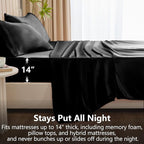 CozyLux Satin Sheets Queen Size Bed Set - Image 4