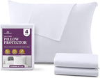 CirclesHome Pillow Protectors 4 Pack Standard Zippered by CirclesHome