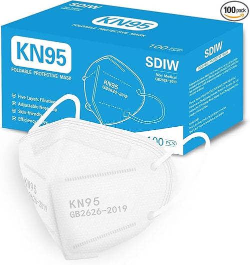 100PCS KN95 Face Masks 5 Layer Filter Efficiency≥95% by SDIW