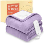 HOMLYNS LuxeHeat Heated Blanket Electric Blanket, Soft Flannel Sherpa Heated by HOMLYNS