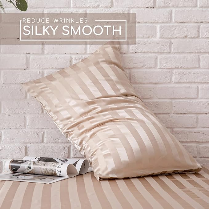 MR&HM Satin Bed Sheets, King Size Sheets Set - Image 4