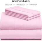 LuxClub 4 PC Sheet Set Bed Sheets Deep Pockets Eco Friendly Wrinkle Free - Image 2