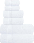 Elvana Home Ultra Soft 6 Pack Cotton Towel Set, Contains 2 Bath Towels 28x55 by Unknown
