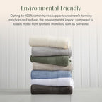 Springtree Home 100% Cotton Bath Towel Set | 6 Piece Set | Absorbent & - Image 6