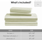 ClevaHome Classic Stripe Sheet Set - Image 5