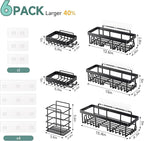 Veken Shower Caddy 6-Pack, Advanced Rustproof Design, No Drilling Adhesive - Image 8