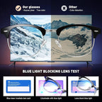 Blue Light Blocking Glasses Vintage Half Frame UV Clear Lens Anti Eyestrain - Image 5
