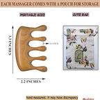 Wood Massager Comb for Hair Growth and Scalp Relax, Natural Green Sandalwood - Image 2