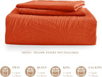 Exclusivo Mezcla Twin Quilt Bedding Set, Lightweight Burnt Orange Quilts Twin - Image 6