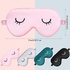 4 Pieces Sleep Eye Masks Silk Sleep Eye Cover Cute Lightweight Adjustable - Image 3