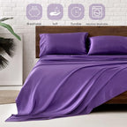 MR&HM Satin Bed Sheets, Queen Size Sheets Set - Image 5
