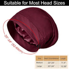 Satin Bonnet for Sleeping Night Cap, Adjustable Satin Lined Silk Bonnets Sleep - Image 6
