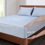 Mejoroom Striped King Size Sheet Set - Image 4
