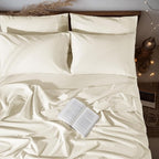 LBRO2M 100% Pure Linen Sheet Set Deep Pocket Up to 16" Bed Sheets Sets by LBRO2MBedding