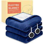 HOMLYNS LuxeHeat Heated Blanket Electric Blanket King Size, Soft Flannel Sherpa by HOMLYNS