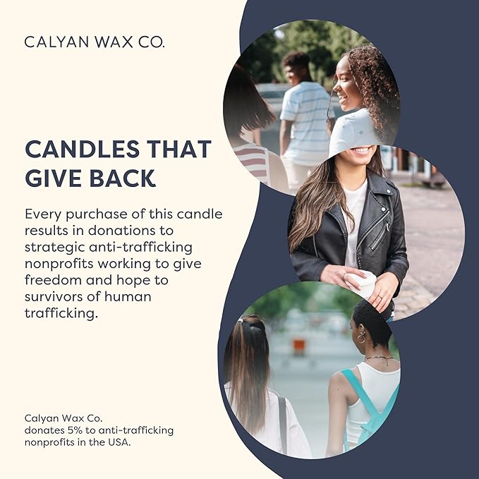 Calyan Wax Co. Charcoal & Sandalwood 3 Wick Scented Candle - Image 9