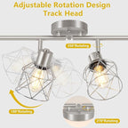 Baocuz 4-Light Kitchen Lighting Fixtures, Adjustable Multi-Directional Brushed - Image 3