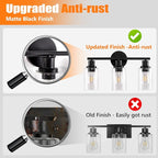 DLLT 3-Light Bathroom Light Fixtures: Black Modern Vanity Lights - Image 4