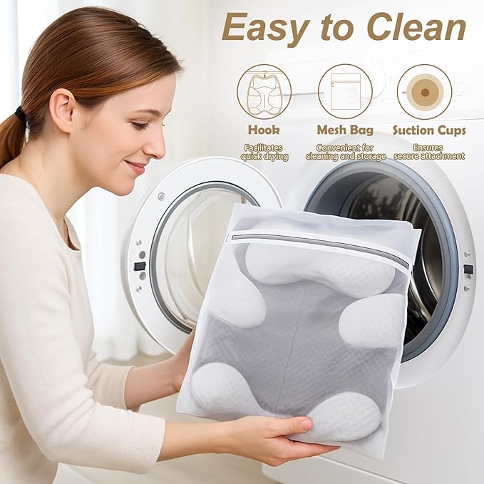 Bath Pillow for Tub Ergonomic Bear Shape Design Bath Pillow for Head and Neck - Image 4