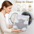Bath Pillow for Tub Ergonomic Bear Shape Design Bath Pillow for Head and Neck - Image 4