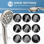 Dual Handheld Shower Head Combo, 2-in-1 Rain Shower Heads System Wide Rainfall - Image 7