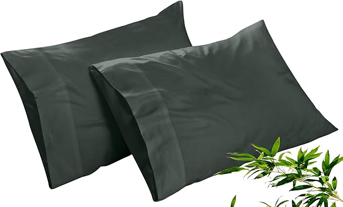 Royale Linens Cooling Pillow Cases King Size Set of 2-100% Rayon Derived from by ROYALELINENS