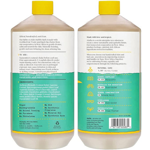Alaffia Bubble Bath for Babies & Kids, Eucalyptus Mint 2-Pack – Long-Lasting - Image 2