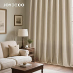 Joydeco Latte Coffee Velvet Curtains 84 Inches 2 Panels, Luxury Thermal - Image 4