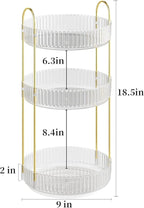 Rotating Makeup Organizer Countertop, Skincare Organizers, Spinning Perfume - Image 2