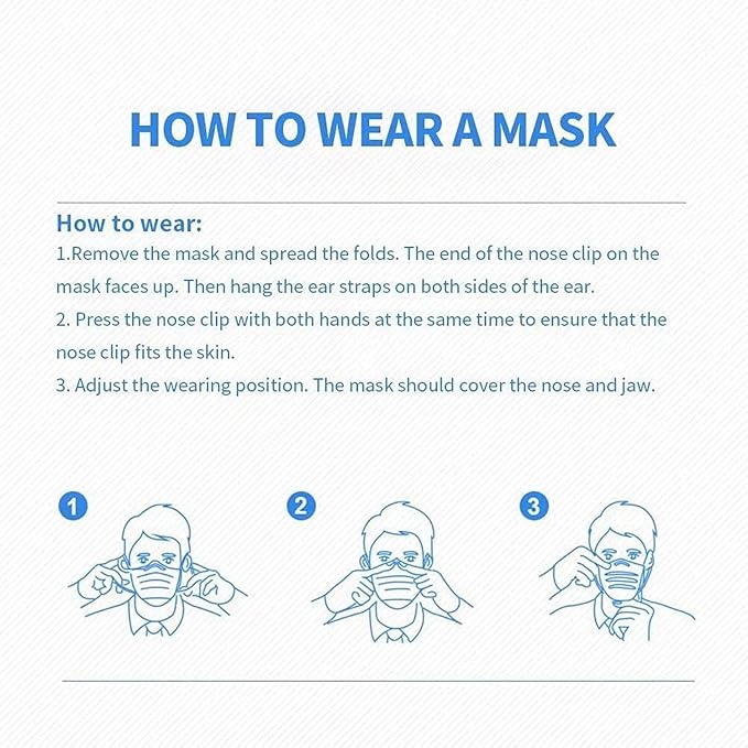 100Pcs Black Disposable Face Mask, 3 Ply Black Face Masks - Image 6