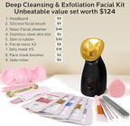 Colorfarm Facial Steamer Nano Ionic: Face Steamer Home Spa Kit Deep Cleaning - Image 2