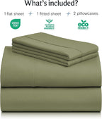 LuxClub 4 PC Full Sheet Set, Breathable Luxury Bed Sheets, Deep Pockets 18" - Image 2