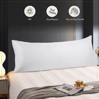 WishSmile Body Cooling Pillowcase Long Pillow Case Breathable Cool Silky Soft - Image 4