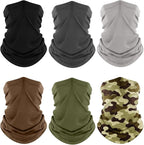 Fuinloth Neck Gaiter, 6 Pack Cooling UV Protection Bandana Face Mask Gator Scarf by fuinloth