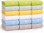 Small and Lightweight Cotton Towels Assorted Pastel Mix 24 x 40 inches Towels by GrokoTextiles