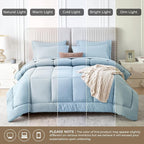 Sasttie Twin XL Comforter Set, 5 Pieces Twin XL Bed in a Bag, Complete Bedding - Image 8