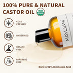 MAYJAM Organic Castor Oil 16 oz, 100% Pure Cold Pressed Castor Oils - Image 2