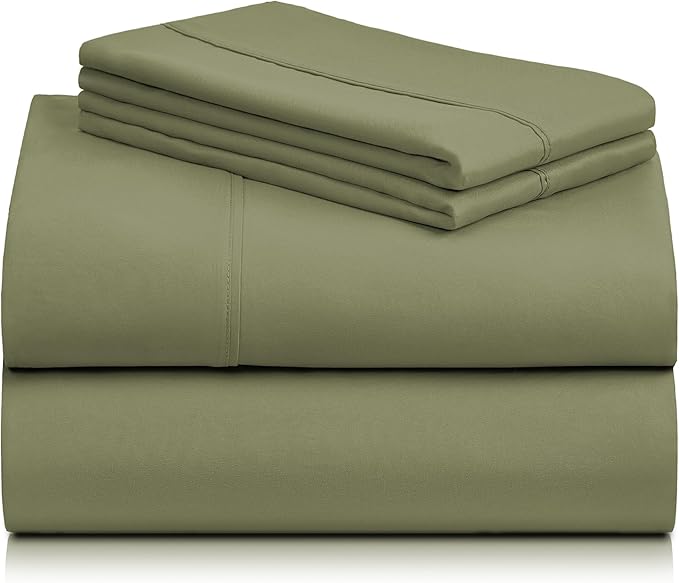 LuxClub 4 PC California King Sheet Set, Deep Pockets Wrinkle Free Cooling Bed - Image 8