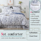 FADFAY Duvet Cover Set Full Floral Bedding Percale Cotton 600 TC Classical - Image 2