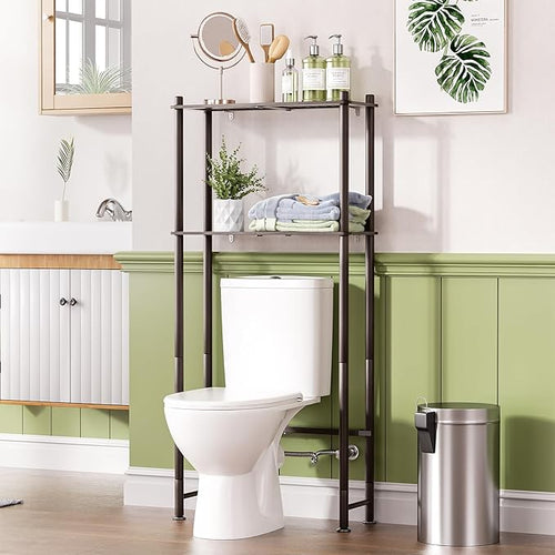 AmazerBath Bamboo Over The Toilet Storage Shelf, 2-Tier Over Toilet Bathroom by AmazerBath