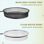 2 Pack Deck Bird Feeders Deck Mount Bird Bath Spa - Image 5