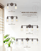 FEMILA Bathroom Vanity Light Fixture, 4-Light Farmhouse Wall Vanity Lights - Image 7