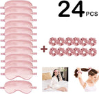 24Pcs Satin Eye Mask Silk Sleep Masks Silky Eyes Cover Blackout Blindfold - Image 2
