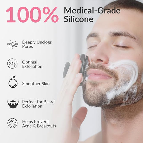 2 Pack Face Scrubber, Silicone Facial Cleansing Brush - Image 2