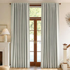 jinchan Chenille Blackout Curtains 84 Inches Long Light Grey Thermal Insulated - Image 6