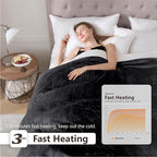Wapaneus Heated Blanket Electric Blanket 62" x 84" Twin Size - Image 2