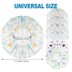 6 PCS Shower Caps for Women, Double Side Waterproof Shower Cap, Reusable - Image 4